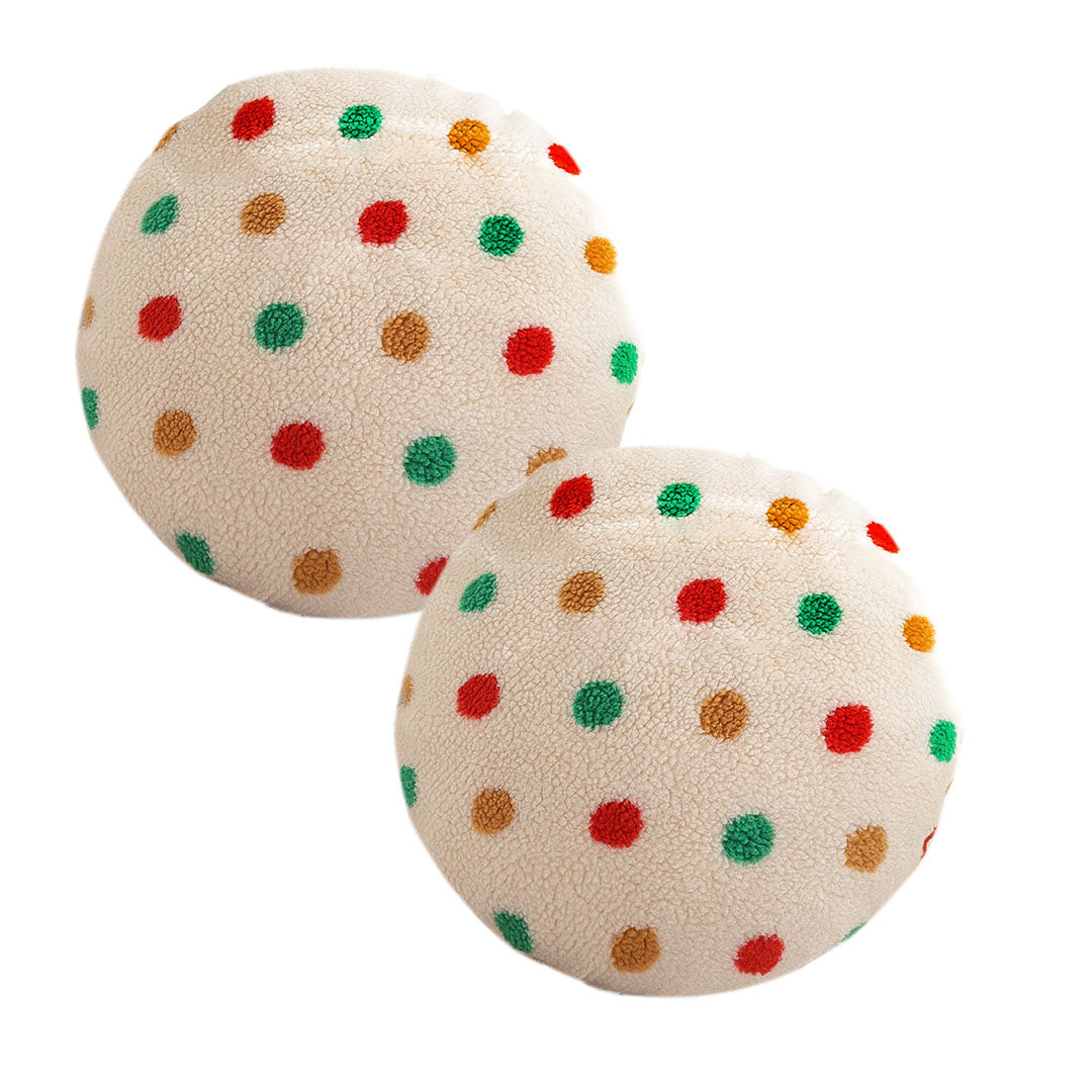 SOGA 2X 45cm Colorful Polka Dot Round Pillowcase