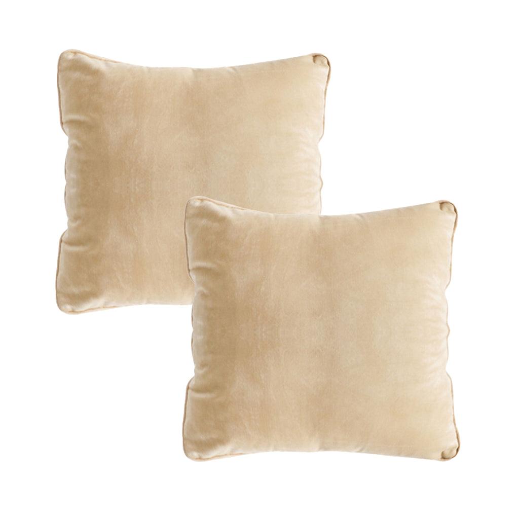 SOGA 2X 45cm Champagne Beige Velvet Pillowcase – Luxurious Soft Cushion Covers for Elegant Home Décor