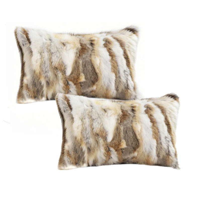 SOGA 2X 30x50cm Faux Fur Luxury Pillowcase (Light)