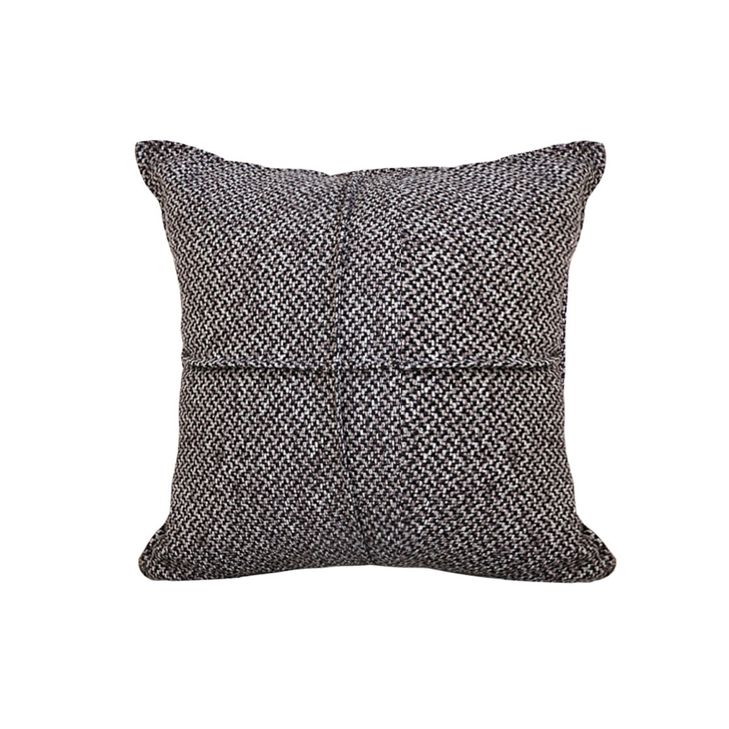 SOGA 45cm  UrbanWeave Charcoal Tweed Pillowcase