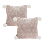 SOGA 2X 45cm Diamond Knit Texture Brown Throw Pillowcase