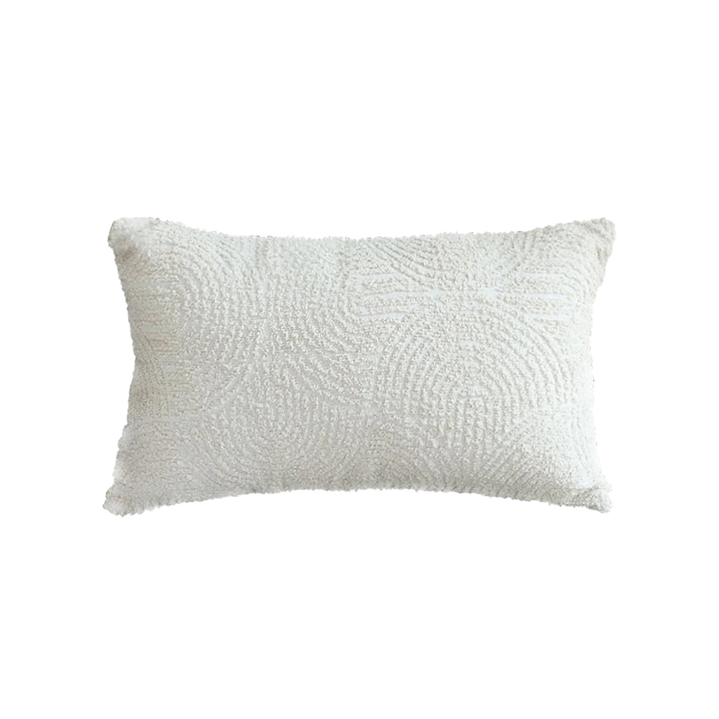 SOGA 30x50cm Embroidered Off-White Lumbar Pillowcase for Modern Home