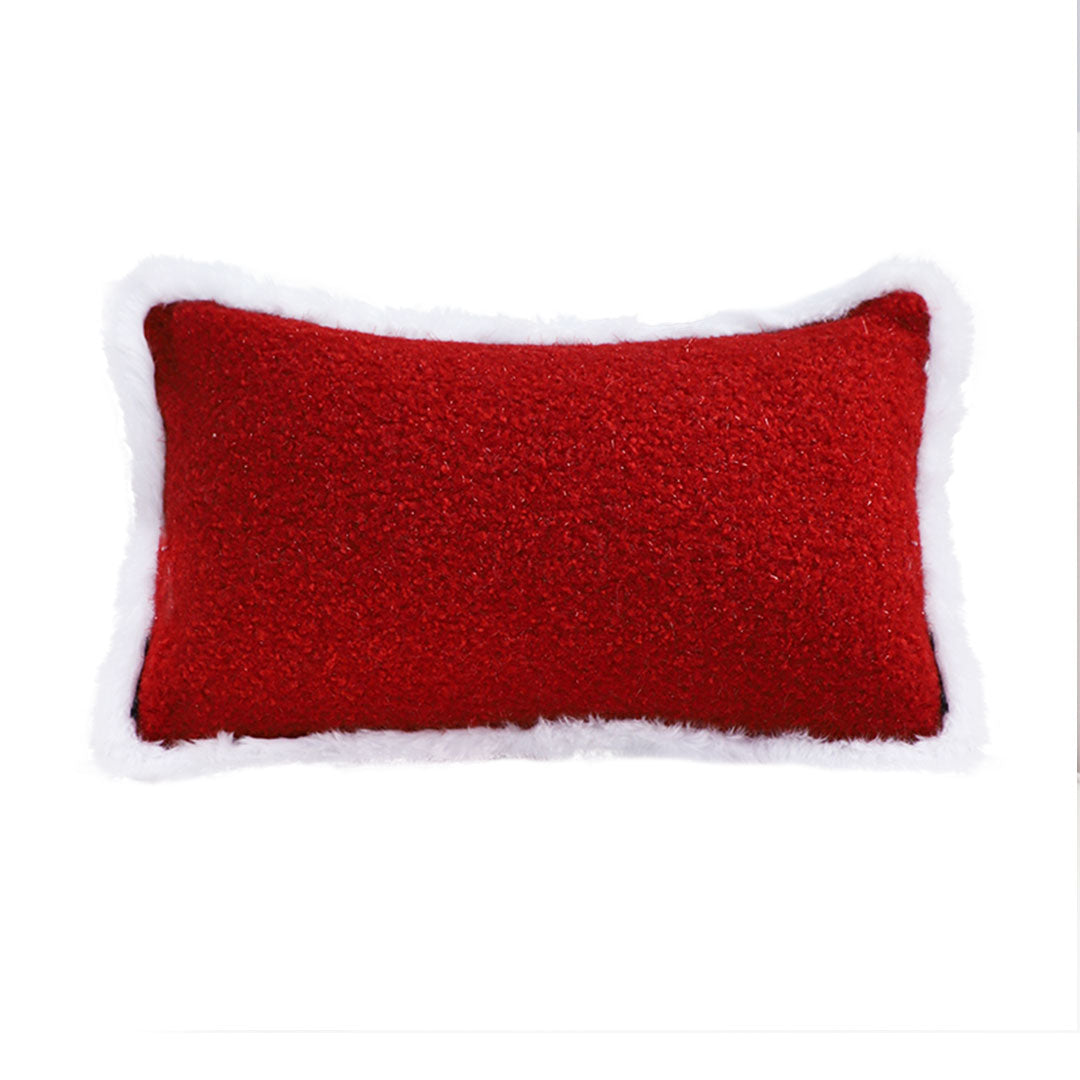SOGA 30x50cm Luxe Burgundy Textured Lumbar Pillow Cover
