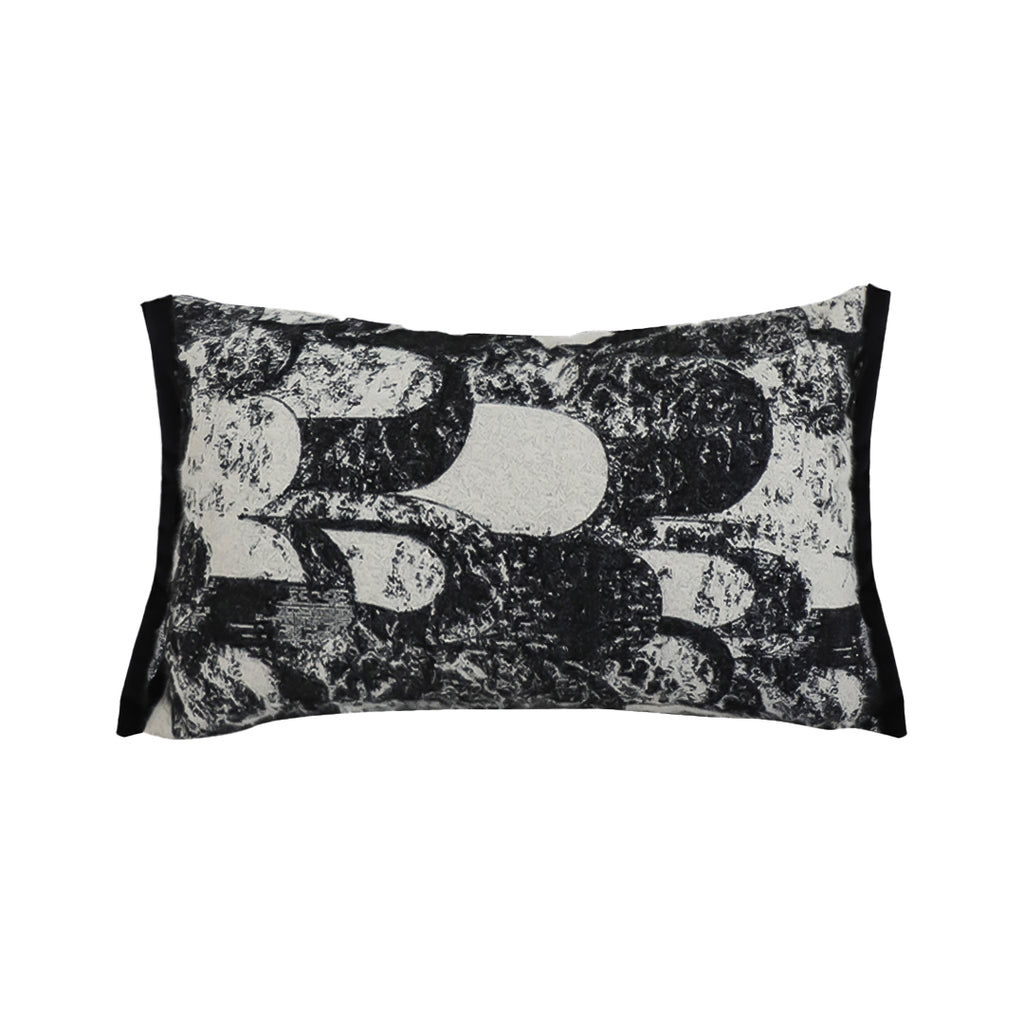 SOGA 30X50cm Modern Black & White Abstract Lumbar Pillowcase