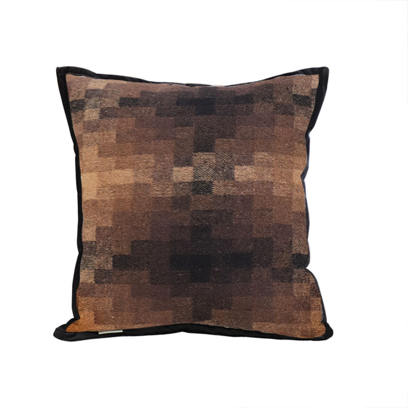 SOGA 45cm Pixelated Comfort Caramel Square Pillowcase