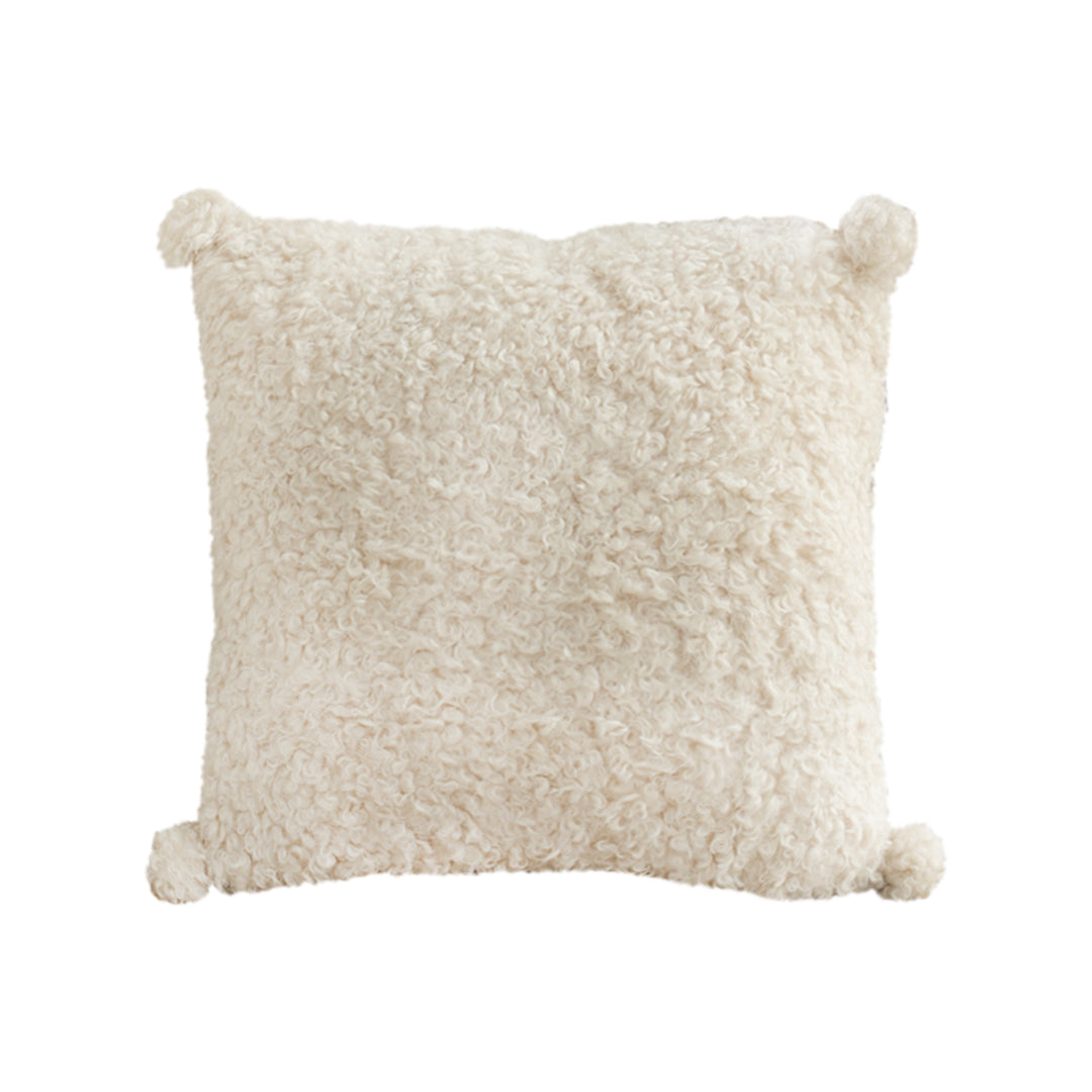 SOGA 45cm Luxe Cream Bouclé Pillowcase