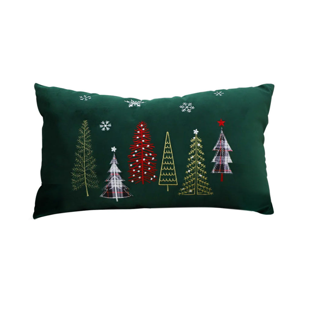 SOGA 30x50cm Christmas Tree Pillowcase (Green)