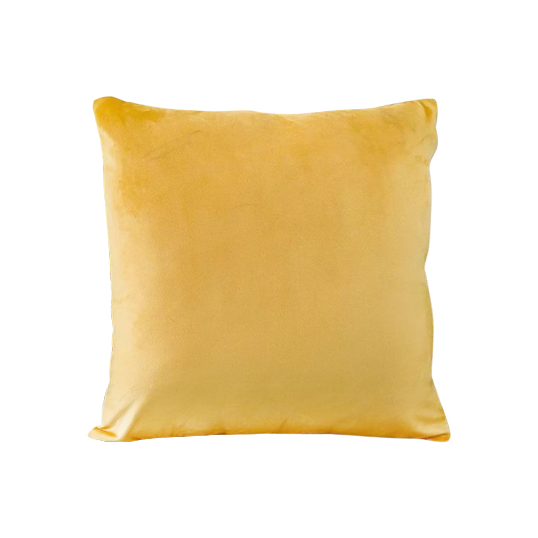SOGA 45cm Velvet Pillowcase (Golden Yellow)