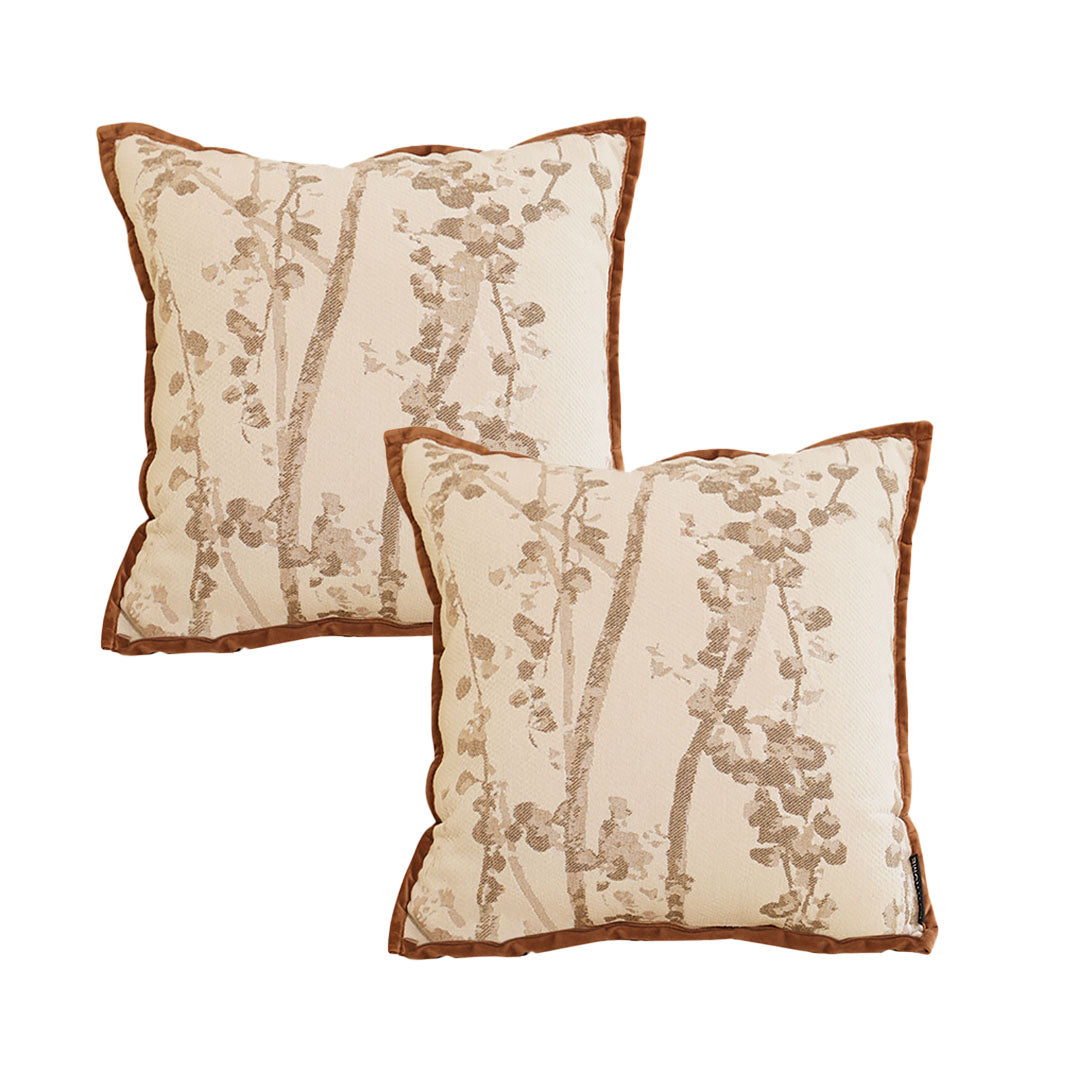 SOGA 2X 45cm Botanical Branch Print Decorative Pillowcases