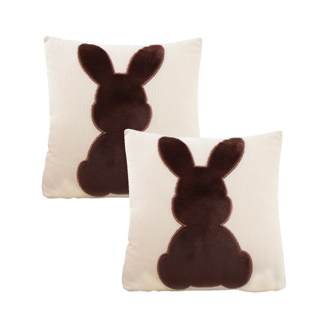 SOGA 2X 45cm Bunny Silhouette Pillowcase