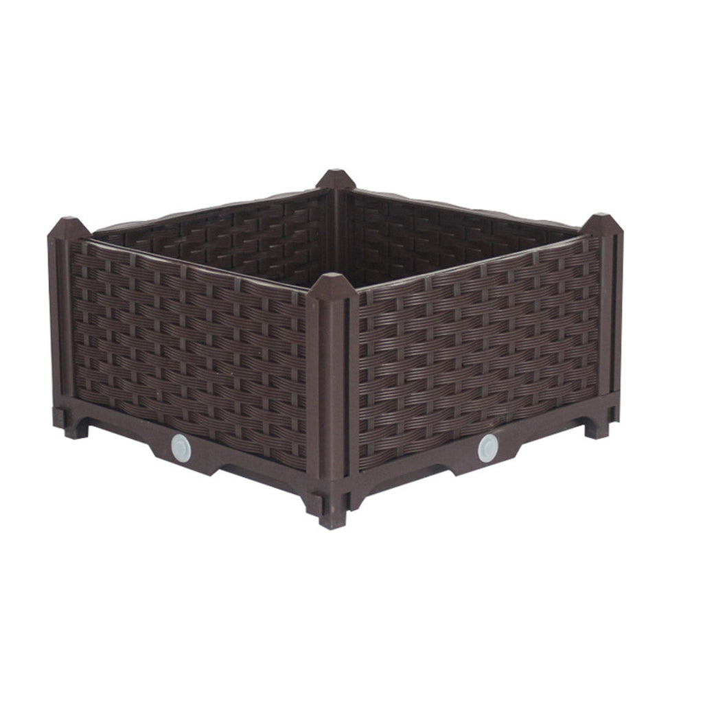 SOGA 40cm Raised Planter Box Vegetable Herb Flower Outdoor Plastic Plants Garden Bed