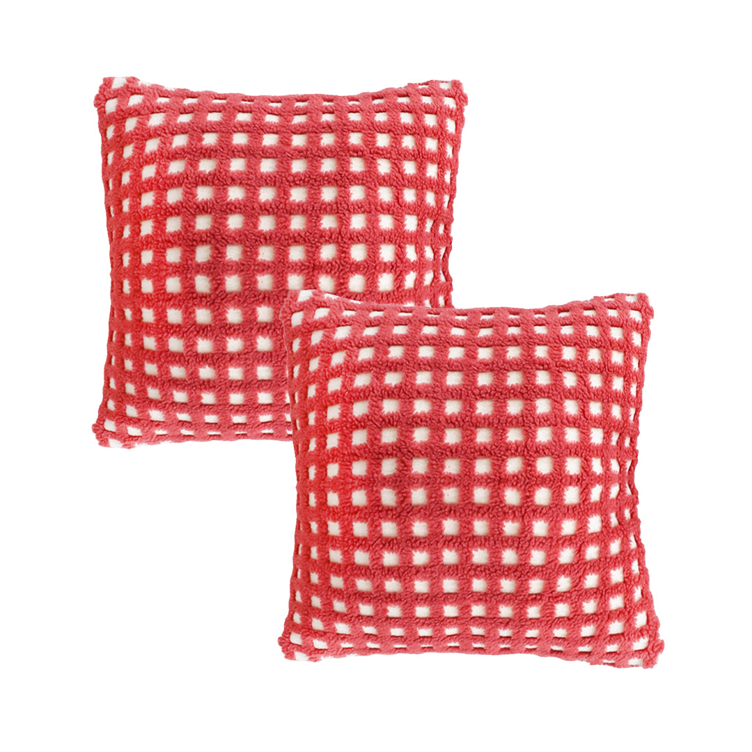 SOGA 2X 45cm Coral Polka Dot Charm Pillowcase