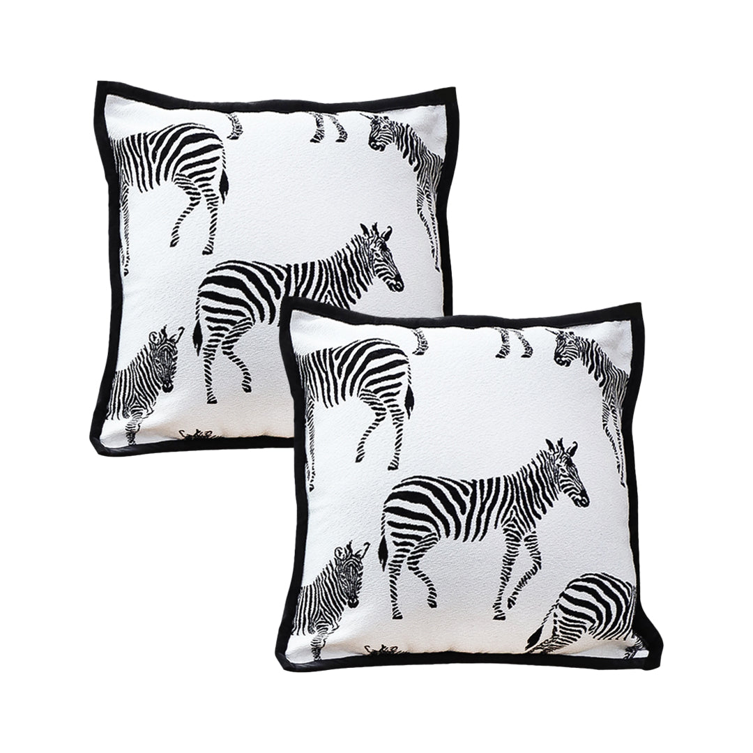 SOGA 2X 45cm Safari Zebra Print Decorative Pillow Cover