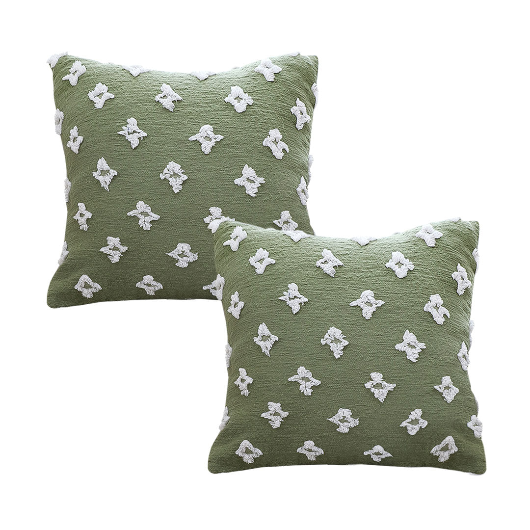 SOGA 2X 45cm Geometric Cross Pattern Pillow Cover