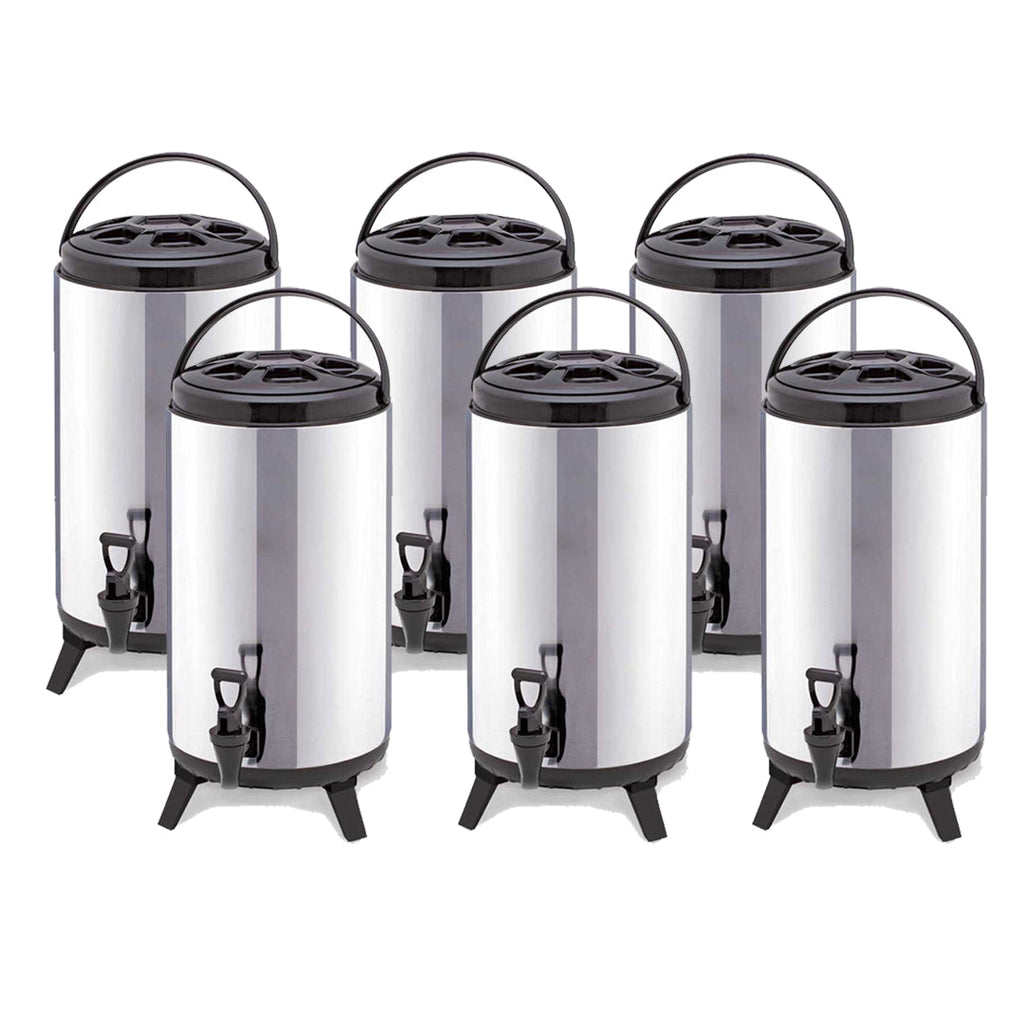 SOGA 6X 4.8 Gal Portable Insulated Cold/Heat Coffee Tea Beer Barrel Brew Pot With Dispenser