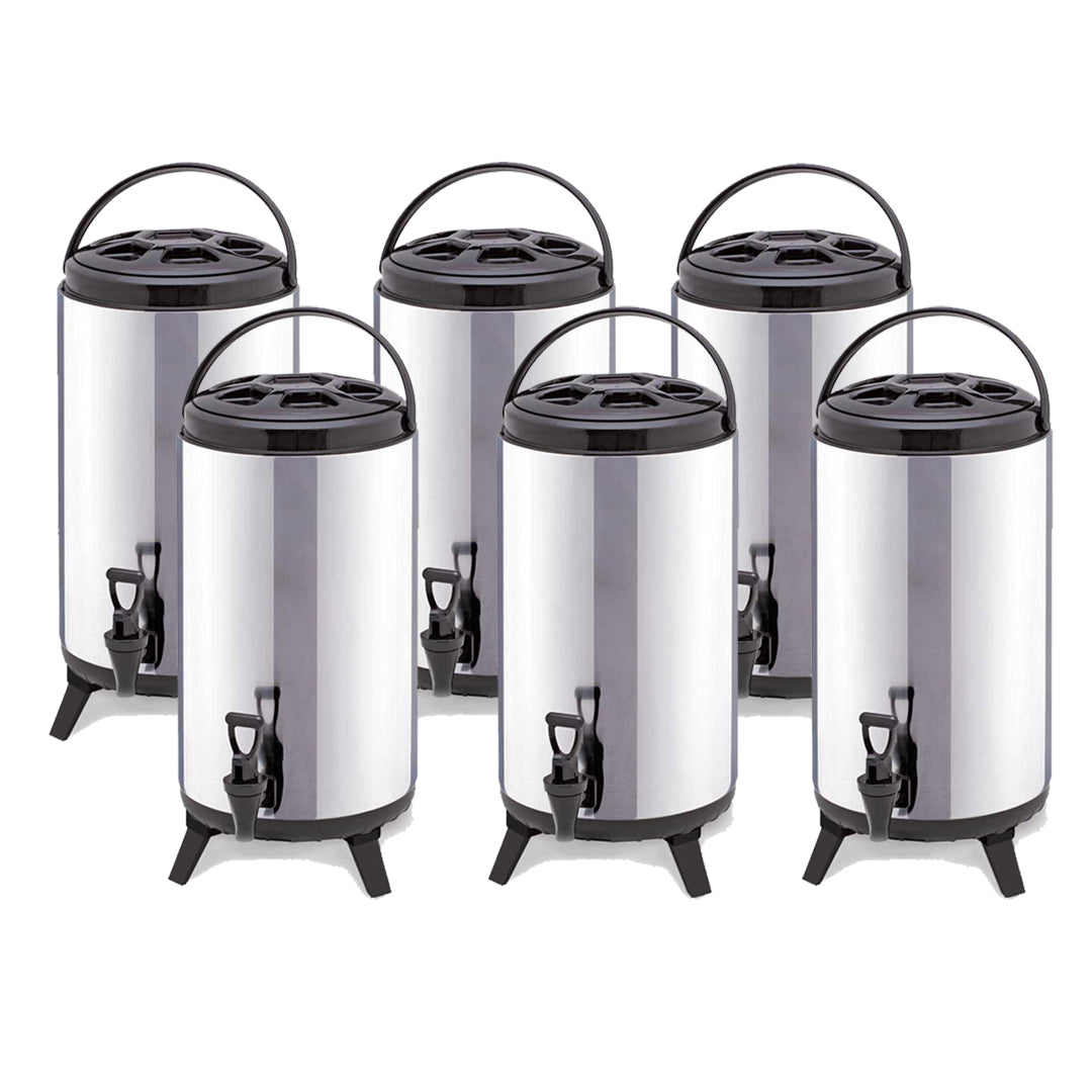 SOGA 6X 4.8 Gal Portable Insulated Cold/Heat Coffee Tea Beer Barrel Brew Pot With Dispenser