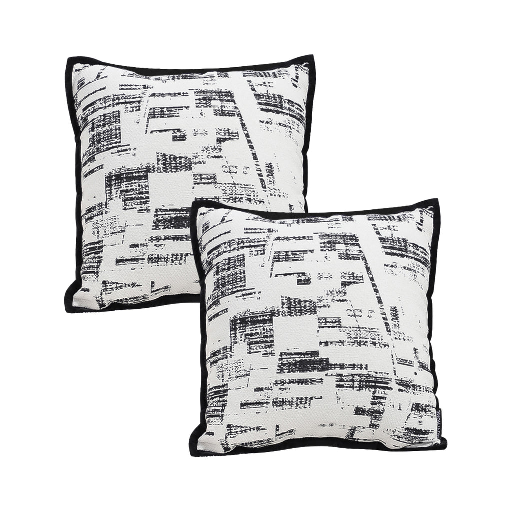 SOGA 2X 45cm Modern Monochrome Grid Pillowcase