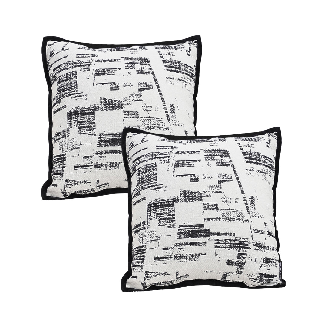 SOGA 2X 45cm Modern Monochrome Grid Pillowcase