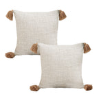 SOGA 2X 17.72in Natural Linen Texture Pillowcases Minimalist Decorative Cushion Covers