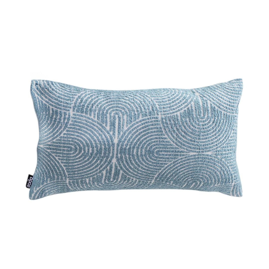 SOGA 30x50cm Blue Geometric Lumbar Pillowcase for Indoor & Outdoor Home Decor