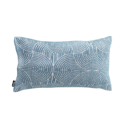 SOGA 30x50cm Blue Geometric Lumbar Pillowcase for Indoor & Outdoor Home Decor