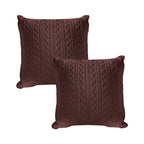 SOGA 2X 45cm Cable Knit Luxury Pillowcases – Cozy Decorative Cushion Covers for Sofa, Bed & Home Décor