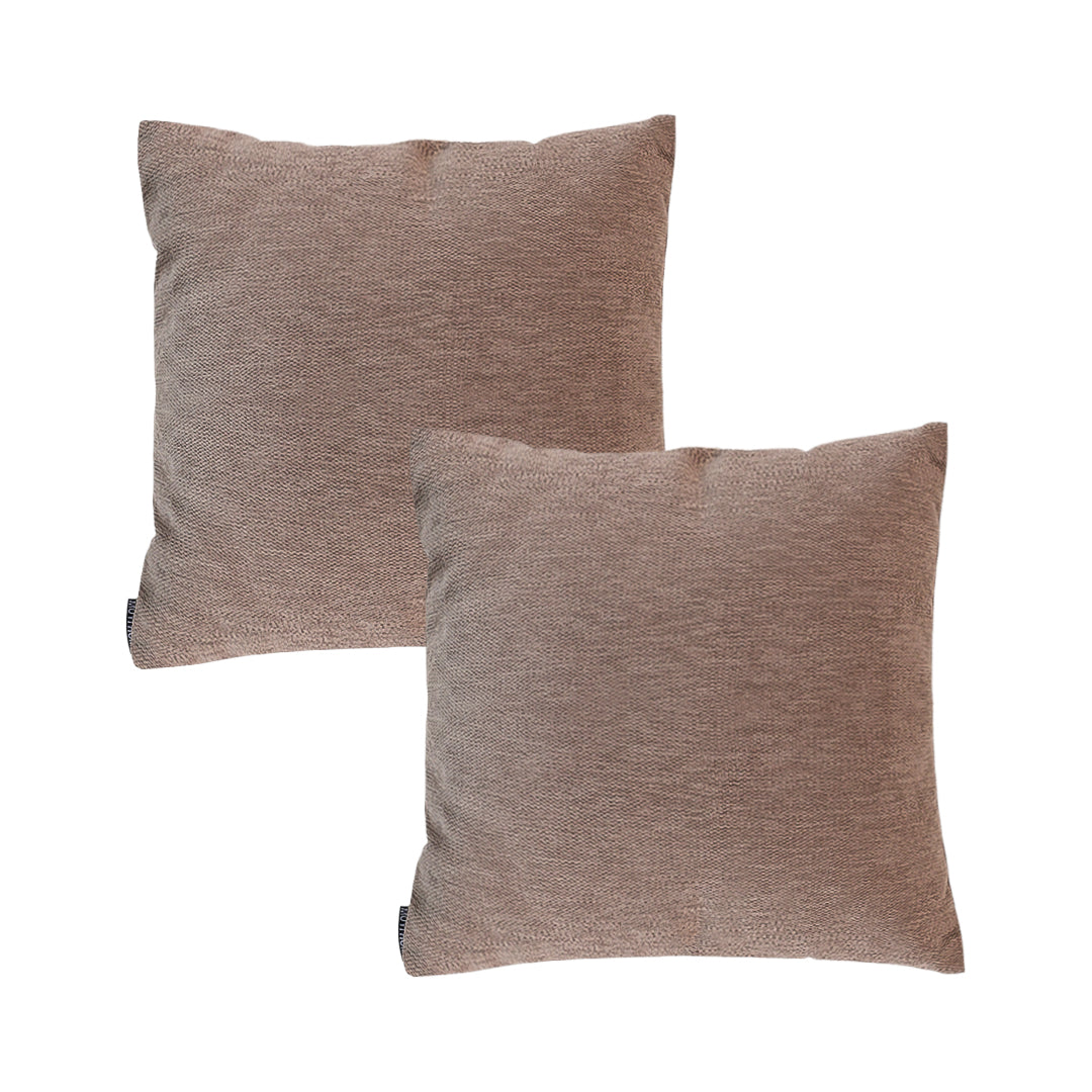 SOGA 2X 45cm Minimalist Textured Brown Pillowcase