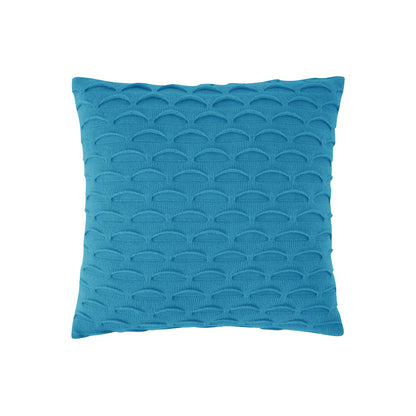SOGA 45cm Scalloped Wave Pillowcase (Turquoise Blue)