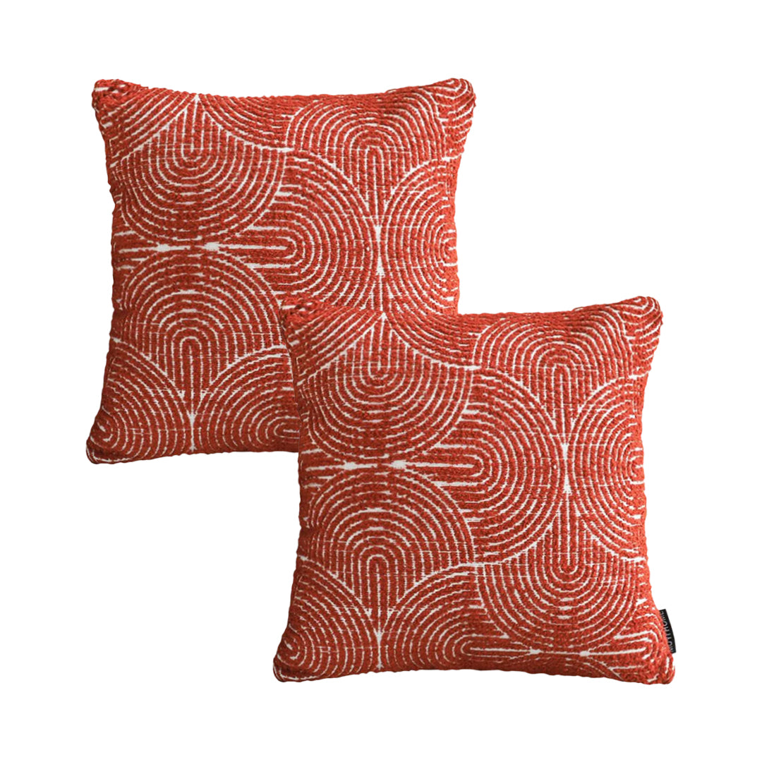 SOGA 2X 45cm Burgundy Cinnabar Rectangular Pillowcase for Home Decor