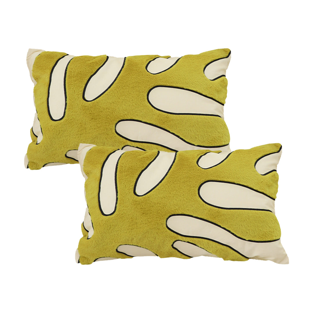 SOGA 2X 38x60cm Coral Branch Pillowcase (Yellow)