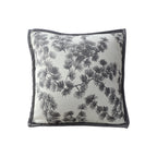 SOGA 45cm Dark Gray Floral Pillowcase