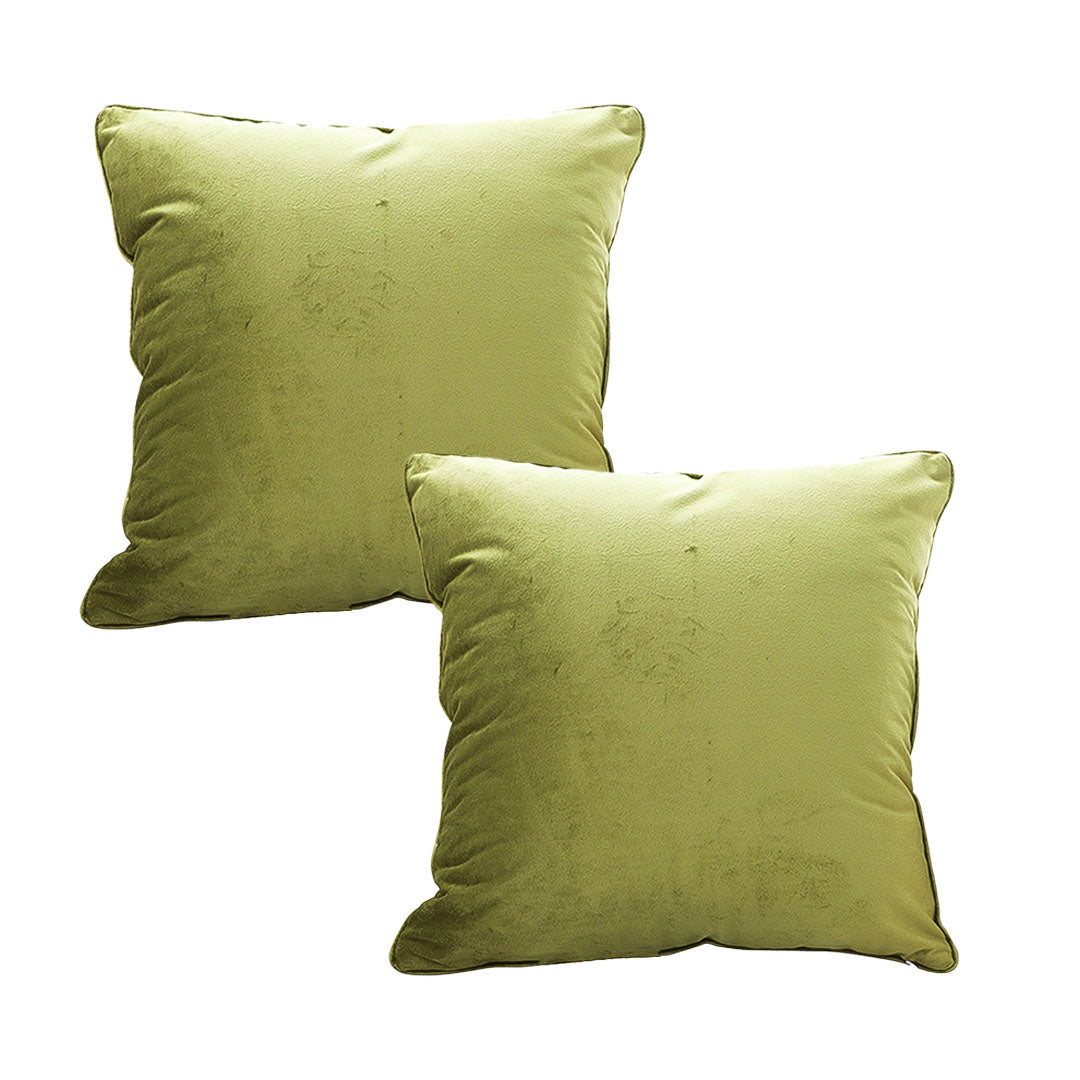 SOGA 2X 45cm Olive Green Velvet Pillow Covers – Soft Luxury Cushion Cases for Sofa, Bed & Home Décor