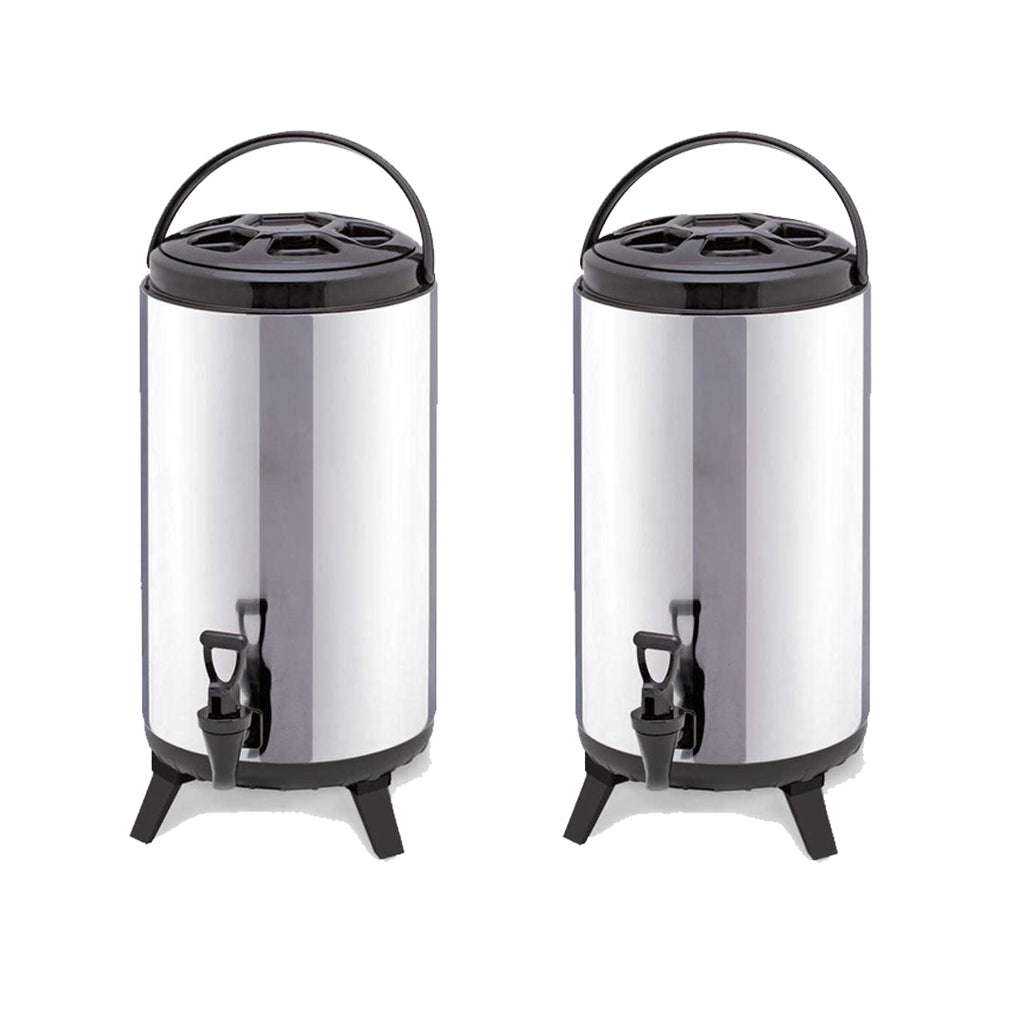 SOGA 2X 4.8 Gal Portable Insulated Cold/Heat Coffee Tea Beer Barrel Brew Pot With Dispenser