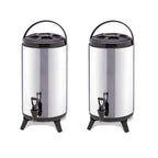SOGA 2X 4.8 Gal Portable Insulated Cold/Heat Coffee Tea Beer Barrel Brew Pot With Dispenser