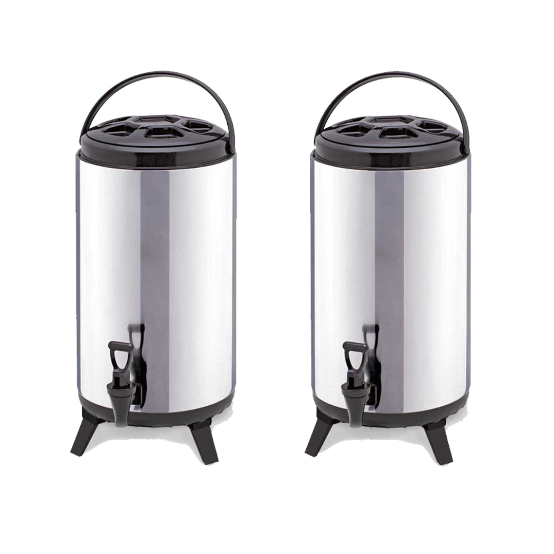 SOGA 2X 4.8 Gal Portable Insulated Cold/Heat Coffee Tea Beer Barrel Brew Pot With Dispenser