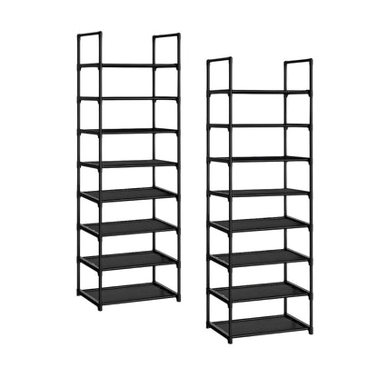 SOGA 2X 8 Tier Shoe Storage Shelf Space-Saving Caddy Rack Organiser with Handle