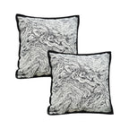SOGA 2X 45cm Abstract Square Pillowcase with Black Edging