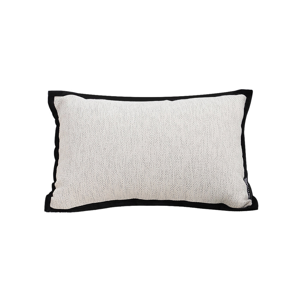 SOGA 30x50cm Olive Green Minimalist Lumbar Pillowcase with Black Trim