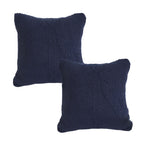 SOGA 2-Pack 45cm Textured Midnight Pillowcases – Modern Woven Cushion Covers for Sofa, Bed & Home Décor