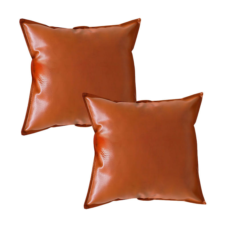 SOGA 2X 45cm Luxe Copper Satin Pillowcases – Smooth Decorative Cushion Covers for Sofa, Bed & Home Décor