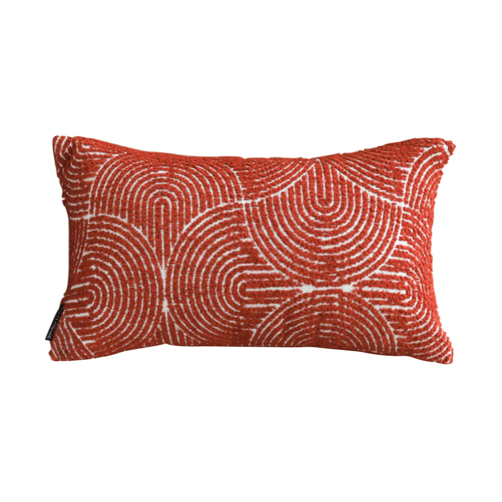 SOGA 30x50cm Cinnabar Burnt Orange Lumbar Pillowcase