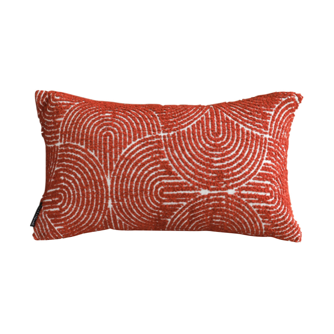 SOGA 30x50cm Cinnabar Burnt Orange Lumbar Pillowcase