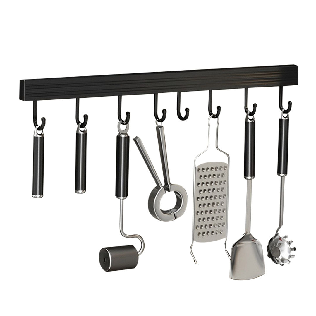 SOGA 41cm Wall Mounted Kitchen Utensil Storage Rack Space-Saving Spatula Organiser with Durable Hooks