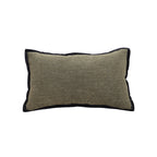 SOGA 30x50cm Versatile Olive Green Lumbar Pillowcase with Black Border