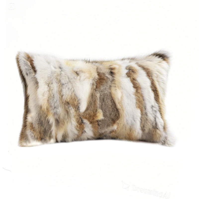 SOGA 30x50cm Faux Fur Luxury Pillowcase (Light)