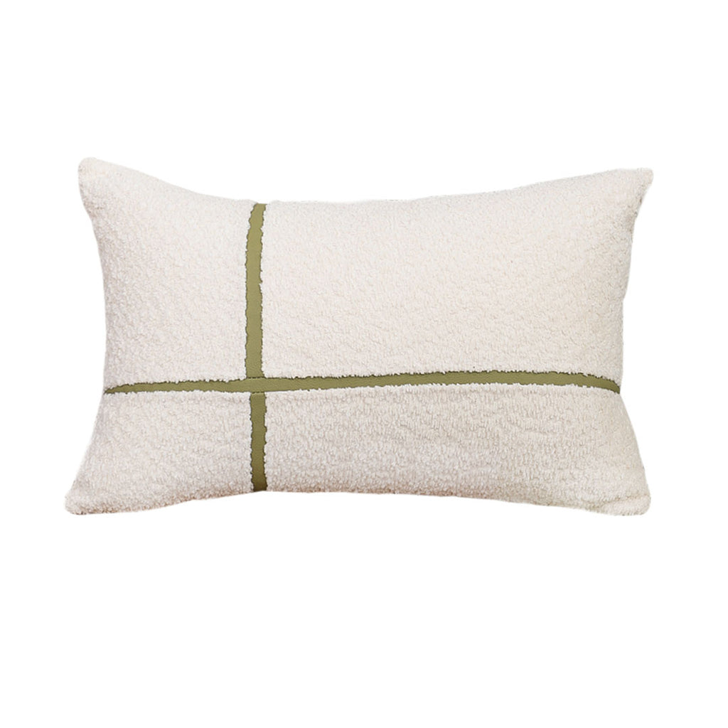 SOGA 30x50cm Cozy Chic Lumbar Pillowcase with Modern Green Stripe