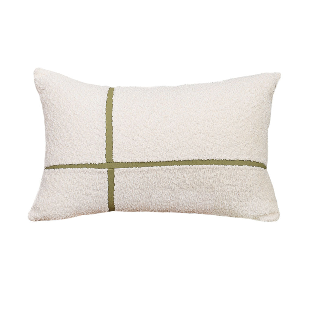 SOGA 30x50cm Cozy Chic Lumbar Pillowcase with Modern Green Stripe