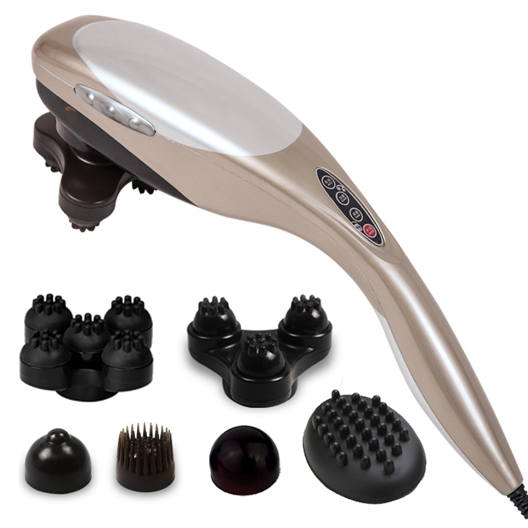 SOGA Hand Held Full Body Massager with 6 attachments Back Pain Therapy