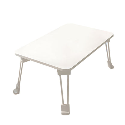 SOGA White Portable Bed Table Adjustable Folding Mini Desk With Cup-Holder Home Decor