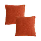 SOGA 2-Pack 45cm Textured Rust Pillowcases – Modern Woven Cushion Covers for Sofa, Bed & Home Décor